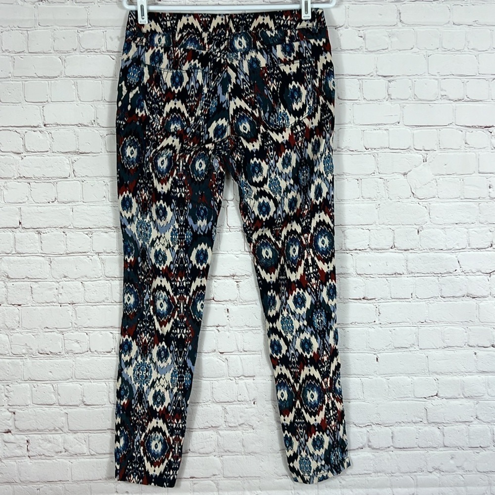Zara Basic Women's Pants Ikat Pattern Corduroy St… - image 2